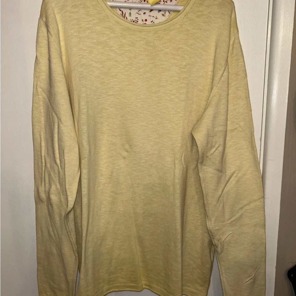 Gionfriddo Yellow Sweater Large Light Weight Made In Italy